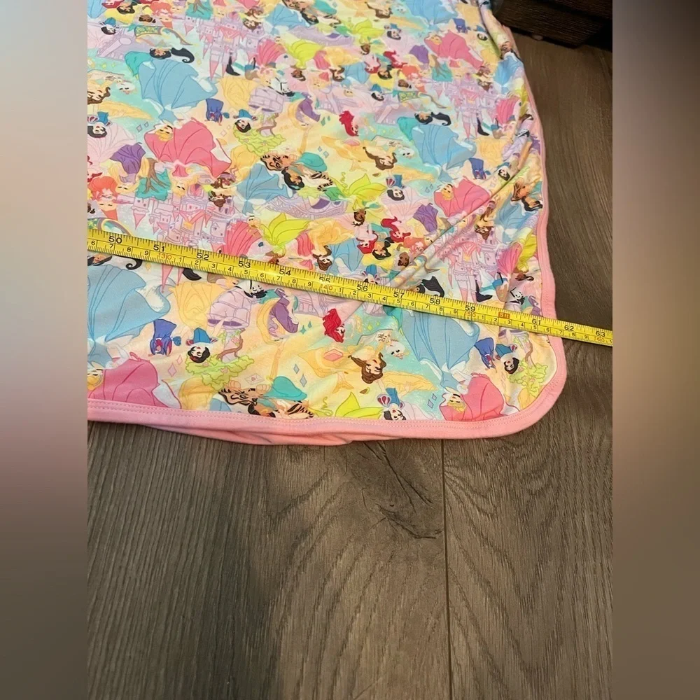 RARE Bamboo Bliss Jumbo Disney Princess Big Girl Bed Quilt Blanket Approx 80x65